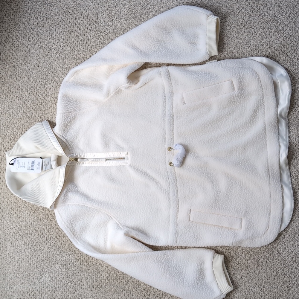 Varley parnel half zip fleece ivory egret, medium